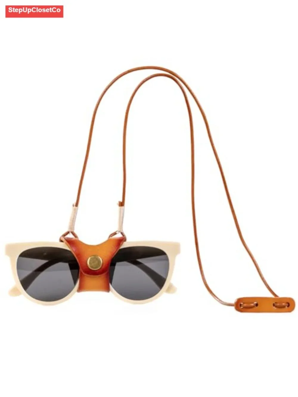 Genuine Leather Eyeglass Holder Chain Sunglasses Strap Necklace